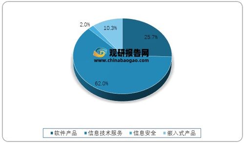 2021 年1 2月我國軟件業(yè)細分各類收入占比情況